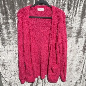 Zenana Outfitters Vibrant Pink Cardigan